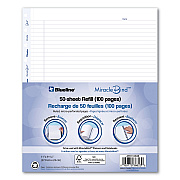 Blueline MiracleBind Ruled Paper Refill Sheets for all MiracleBind Notebooks and Planners, 11 x 9.06, White/Blue Sheets, Undated (REDAFR11050R)