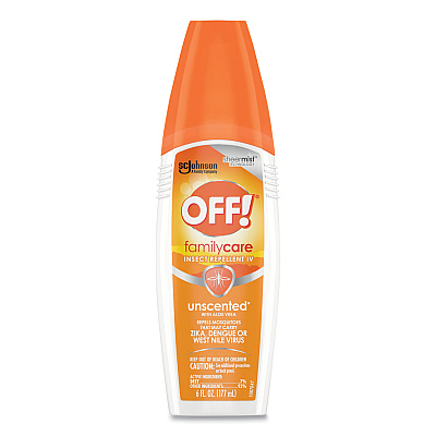 OFF! FamilyCare Unscented Spray Insect Repellent, 6 oz Spray Bottle, 12/Carton (SJN654458)