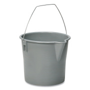 AbilityOne 7240000606006, SKILCRAFT, Utility Pail, 10 qt, Polyethylene, Gray, 10" dia