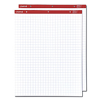 Universal Easel Pads/Flip Charts, Quadrille Rule (1 sq/in), 27 x 34, White, 50 Sheets, 2/Carton (UNV35602)