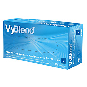 Vyblend Synthetic Vinyl Powder Free 4.5 Mil Gloves Blue Lrg, Case Of 1000 (GL-VN104BFL)