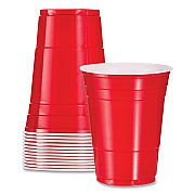 Dart SOLO Party Plastic Cold Drink Cups, 16 oz, Red, 50/Bag, 20 Bags/Carton (DCCP16R)
