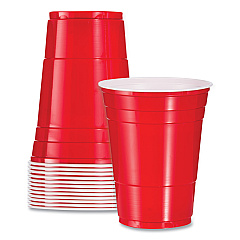 Dart SOLO Party Plastic Cold Drink Cups, 16 oz, Red, 50/Pack (DCCP16RPK)