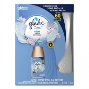 Glade Automatic Spray Starter Kit, Spray Unit and Refill, White/Gold, Clean Linen (329349KT)