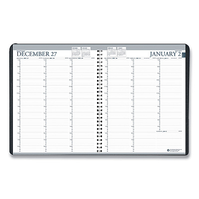 AbilityOne 7510016828105, SKILCRAFT Professional Weekly Planner, 11 x 8.5, Black Cover, 12-Month (Jan to Dec): 2025