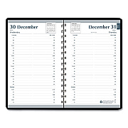 AbilityOne 7530016935599, SKILCRAFT Daily Appointment Planner, 8 x 5, Black Cover, 12-Month (Jan to Dec): 2026