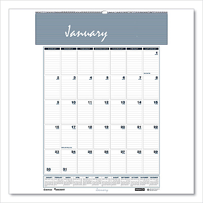AbilityOne 7510016935083, SKILCRAFT 12-Month Wall Calendar, 8.5 x 11, White/Blue/Gray Sheets, 12-Month (Jan to Dec): 2026