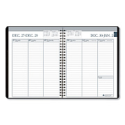 AbilityOne 7530016936156, SKILCRAFT Weekly Appointment Planner, 8.75 x 6.88, Black Cover, 12-Month (Jan to Dec): 2026