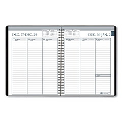 AbilityOne 7530016935581, SKILCRAFT Weekly Appointment Planner, 8.75 x 6.88, Black Cover, 12-Month (Jan to Dec): 2025