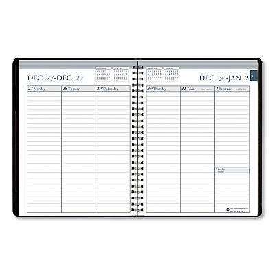 AbilityOne 7530016936156, SKILCRAFT Weekly Appointment Planner, 8.75 x 6.88, Black Cover, 12-Month (Jan to Dec): 2026