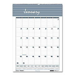 AbilityOne 7510016935101, SKILCRAFT 12-Month Wall Calendar, 12 x 17, White/Blue/Gray Sheets, 12-Month (Jan to Dec): 2026