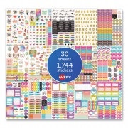 Avery Planner Sticker Variety Pack, Budget, Fitness, Motivational, Seasonal, Work, Assorted Colors, 1,744/Pack (6785)