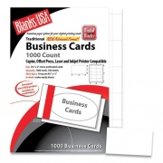 Blanks USA Printable Microperforated Business Cards, Copier/Inkjet/Laser/Offset, 2 x 3.5, White, 1,000 Cards, 10/Sheet, 100 Sheets/Pack (10S8WH)