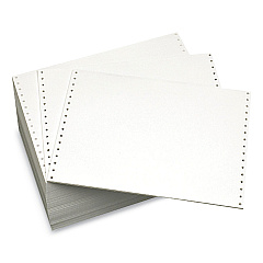 Domtar Continuous Feed Computer Paper, 1-Part, 18 lb Bond Weight, 8.5 x 12, White, 4,000/Carton (DMR120028)