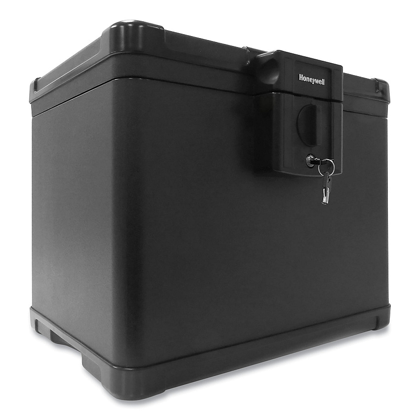 Honeywell Molded Fire and Water File Chest, 16 x 12.6 x 13, 0.6 cu ft, Black (HWL1536)