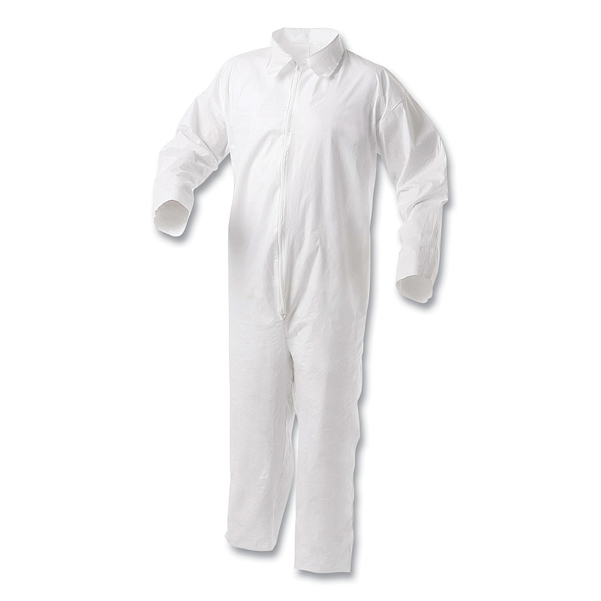 KleenGuard A35 Liquid and Particle Protection Coveralls, Zipper Front, 2X-Large, White, 25/Carton (KCC38920)