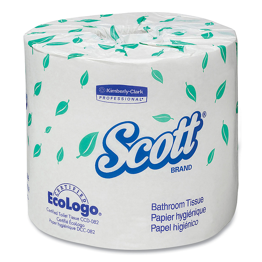 Scott Essential Standard Roll Bathroom Tissue, Septic Safe, 2-Ply, White, 550 Sheets/Roll, 40 Rolls/Carton (KCC48040)