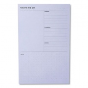 Noted by Post-it Brand Adhesive Daily Planner Sticky-Note Pads, Daily Planner Format, 4.9" x 7.7", Blue, 100 Sheets/Pad (58BLU)