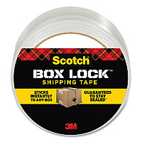 Scotch Box Lock Shipping Packaging Tape, 3" Core, 1.88" x 54.6 yds, Clear (MMM3950)