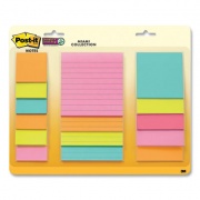 Post-it Notes Super Sticky Pads in Supernova Neon Colors, (6) Unruled 2" x 2", (5) Unruled 3" x 3", (4) Note Ruled 4" x 4", 45 Sheets/Pad, 15 Pads/Set (442315SSMIA)