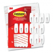 Command General Purpose Wire Hooks, Medium, 2 lb Cap, White, 13 Hooks and 16 Strips/Pack (1706513)