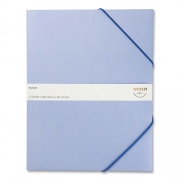 Noted by Post-it Brand Folio, 1 Section, Elastic Cord Closure, Letter Size, Blue, 2/Pack (FOLBLU)