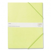 Noted by Post-it Brand Folio, 1 Section, Elastic Cord Closure, Letter Size, Green, 2/Pack (FOLGRN)
