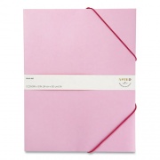 Noted by Post-it Brand Folio, 1 Section, Elastic Cord Closure, Letter Size, Pink, 2/Pack (FOLPK)