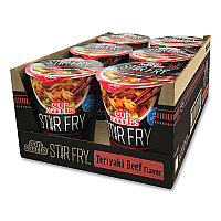 Nissin Cup Noodles Stir Fry, Teriyaki Beef, 3 oz Cup, 6/Carton (NIS42401)