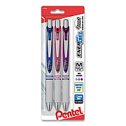 Pentel EnerGel Pearl Gel Pen, Retractable, Medium 0.7 mm, Assorted Ink and Barrel, 3/Pack (PENBL77WBPS3M2)