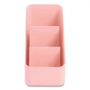 Poppin The Get-It-Together Small Desk Organizer, 3 Compartments, Polystyrene Plastic, 4 x 6.5 x 7.25, Blush (107171)