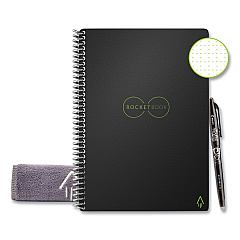 Rocketbook Core Smart Notebook, Dotted Rule, Black Cover, (18) 8.8 x 6 Sheets (RKBERCAFR)