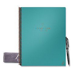 Rocketbook Fusion Smart Notebook, Seven Assorted Page Formats, Teal Cover, (21) 11 x 8.5 Sheets (RKBFLRCCCEFR)