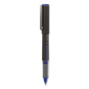 TRU RED Roller Ball Pen, Stick, Fine 0.5 mm, Blue Ink, Black Barrel, 3/Pack (57320)