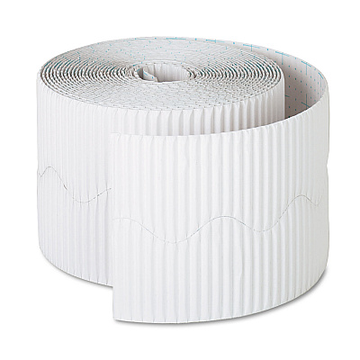 Pacon Bordette Decorative Border, 2.25" x 50 ft, White (PAC37016)