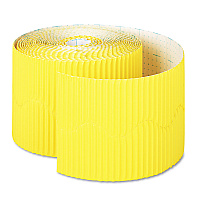 Pacon Bordette Decorative Border, 2.25" x 50 ft, Canary (PAC37086)
