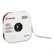 Velcro Sticky-Back Fasteners, Loop Side, 1" x 75 ft, White (190959)