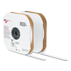 Velcro Sticky-Back Fasteners, Hook Side, 1" x 75 ft, White (VEK191033)