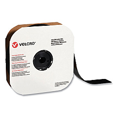 Velcro Sticky-Back Fasteners, Loop Side, 2" x 75 ft, Black (VEK191195)