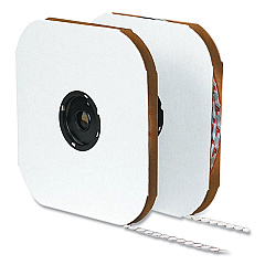 Velcro Sticky-Back Fasteners, Hook Side, 0.5" dia, White, 1,440/Pack (VEK192268)