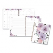 Cambridge Mina Weekly/Monthly Planner, Main Floral Artwork, 11 x 8.5, White/Violet/Peach Cover, 12-Month (Jan to Dec): 2023 (1134905)