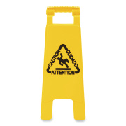 Boardwalk Site Safety Wet Floor Sign, 2-Sided, 10 x 2 x 26, Yellow (26FLOORSIGN)