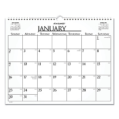 AT-A-GLANCE Business Monthly Wall Calendar, 15 x 12, White/Black Sheets, 12-Month (Jan to Dec): 2026 (997114)