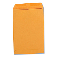 Universal Catalog Envelope, 28 lb Bond Weight Kraft, #1, Square Flap, Gummed Closure, 6 x 9, Brown Kraft, 100/Box (UNV40205)