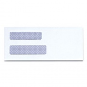 Universal Double Window Business Envelope, #8 5/8, Square Flap, Self-Adhesive, 3.63 x 8.63, 500/Pack (35218)