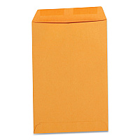 Universal Self-Stick Open End Catalog Envelope, #1, Square Flap, Self-Adhesive Closure, 6 x 9, Brown Kraft, 100/Box (UNV42200)