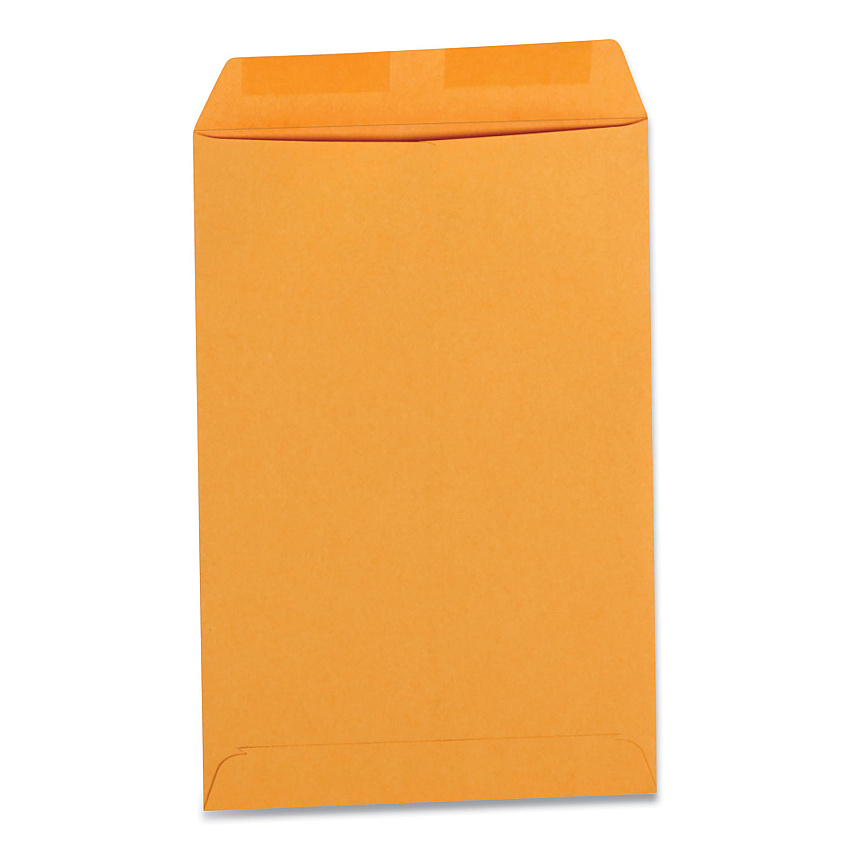 Universal Self-Stick Open End Catalog Envelope, #1, Square Flap, Self-Adhesive Closure, 6 x 9, Brown Kraft, 100/Box (UNV42200)