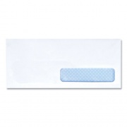 Universal Business Envelope, #10, Commercial Flap, Security Tint, Gummed Closure, 4.13 x 9.5, White, 500/Box (35215)