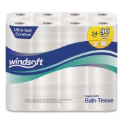 Windsoft Premium Bath Tissue, Septic Safe, 2-Ply, White, 284 Sheets/Roll, 24 Rolls/Carton (24244)