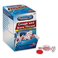 PhysiciansCare Cough and Sore Throat, Cherry Menthol Lozenges, Individually Wrapped, 50/Box (ACM90306)